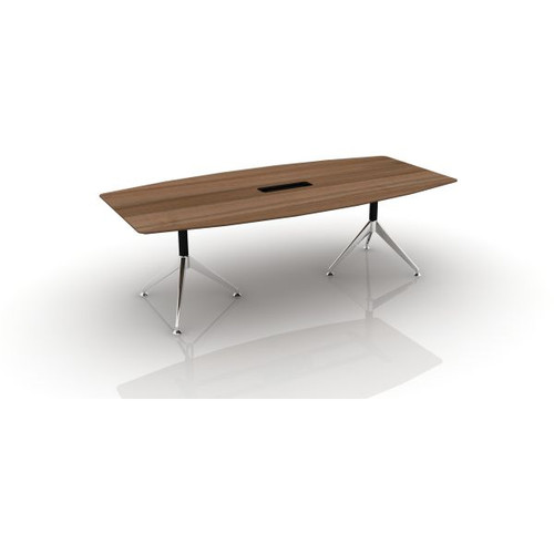 POTENZA BOARDROOM TABLE W 2400 x D 1200 x H 750mm Casnan with cable tray
