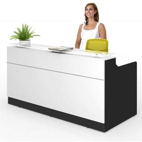 RECEPTION COUNTER W 2100 x D 850 x H 1150mm Charcoal/White