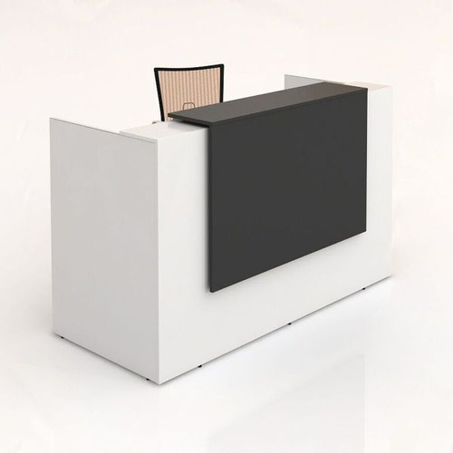 SORRENTO RECEPTION COUNTER W1500 x D840 x H1150mm Charcoal/White