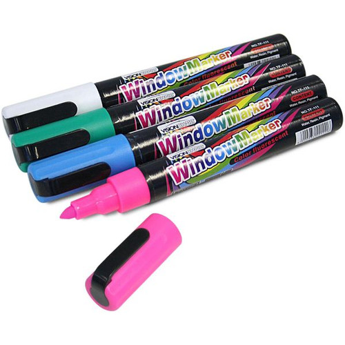 Visionchart Fluoro Paint Markers Pack of 4 Assorted Colours