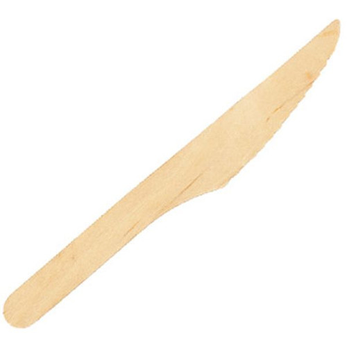 Earth Recyclable Wooden Knife 160mm Pack of 100 ** See also PA-KNIFEW **