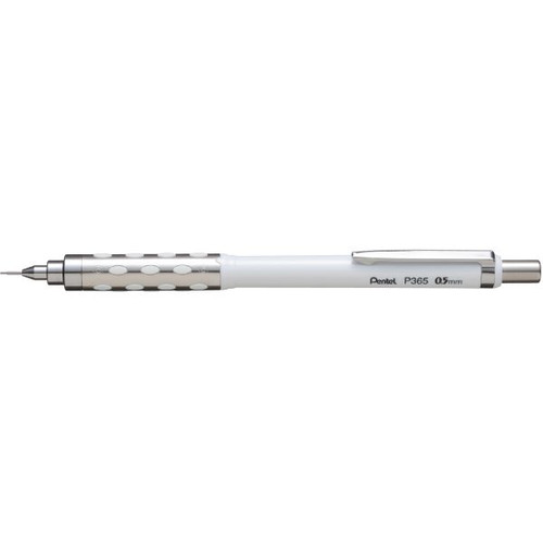 Pentel P365 Stein Mechanical Pencil 0.5mm Lead White Barrel, Each