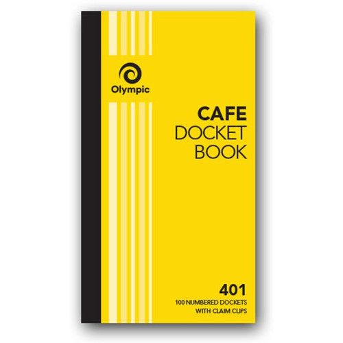 Olympic 401 Docket Book Single 70x125mm Cafe 100 Leaf