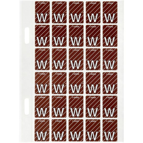 Avery Alphabet Coding Label W Side Tab 20x30mm Brown Pack of 150