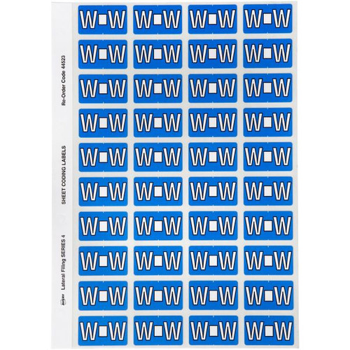 AVERY ALPHABET CODING LABEL W SIDE TAB 25X42MM BLUE Pack of 240