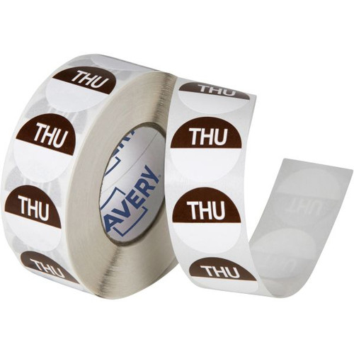 THURSDAY ROUND LABELS BROWN 24MM 1000/ROLL