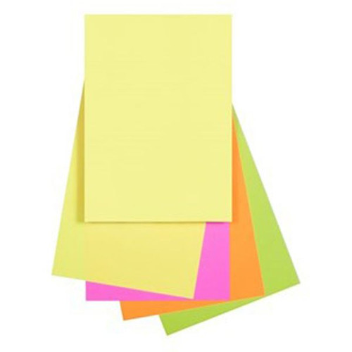 Quill Coloured Paper 80gsm A4 - Fluoro Assorted, Pack of 250 (90197)