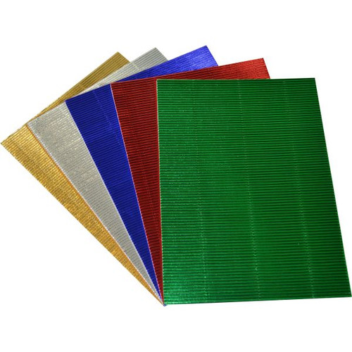 RAINBOW CORRUGATED BOARD Metallic A4 180GSM 10 sheets
