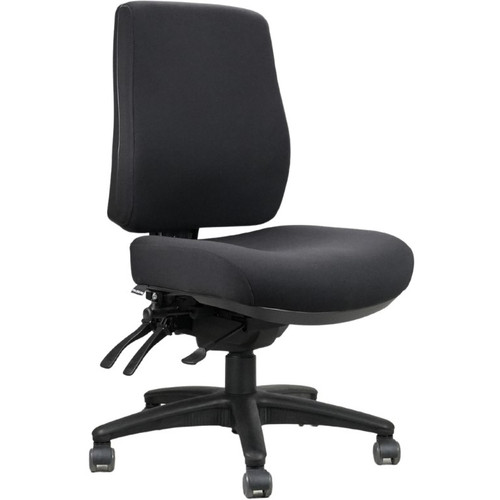 ERGOFORM TYPIST CHAIR BLACK BASE FULLY ERGONOMIC BLACK