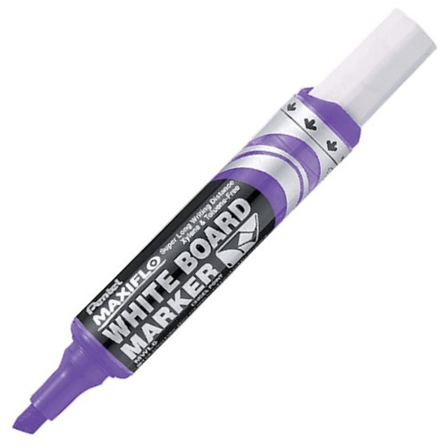 PENTEL MWL6 WHITEBOARD MARKER Maxiflo Chisel Point Purple