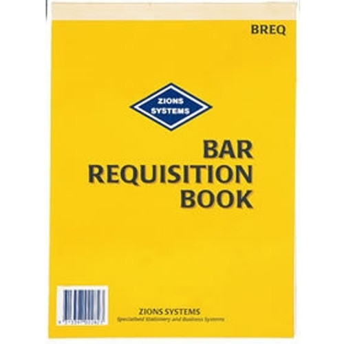 ZIONS BREQ BAR REQUISITION BOOK 205x150mm