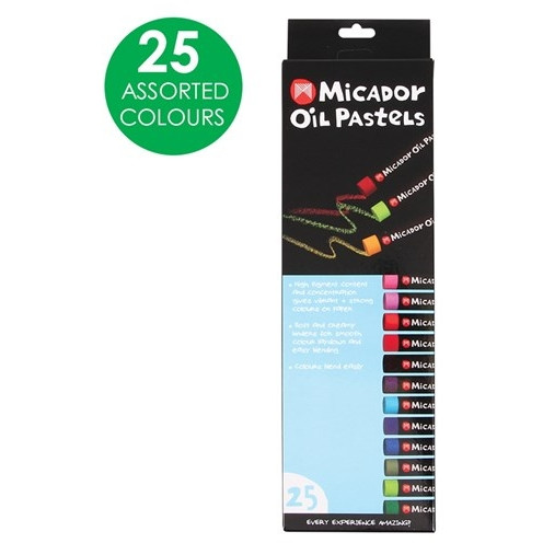 OIL PASTELS, PACK 25  MICADOR