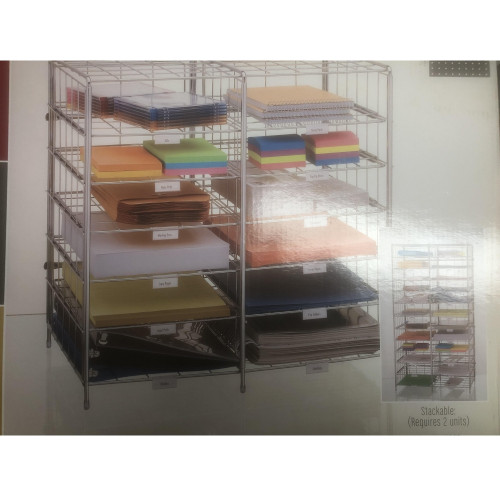 SEVILLE CLASSICS CHROME LITERATURE SORTER