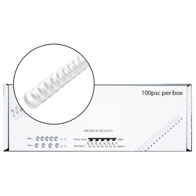 12MM WHITE BINDING COMBS BX100 21 RING 53462