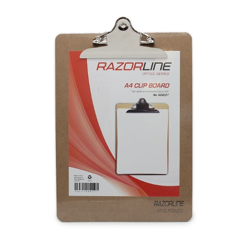 RAZOR CLIPBOARD MASONITE LARGE CLIP A4