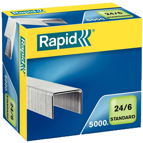 RAPID STANDARD STAPLES 24/6 BOX 5000