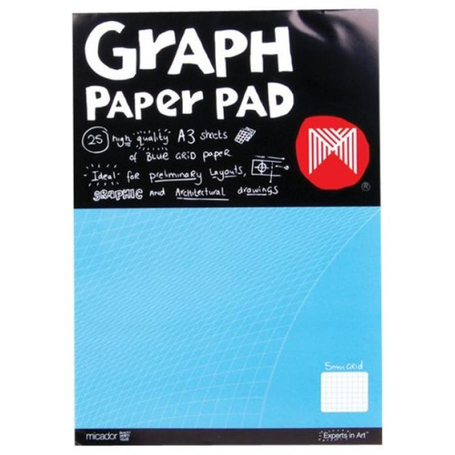 MICADOR GRAPH PAD A3 5MM 25 SHEETS