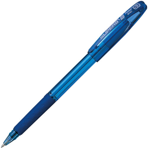 Pentel BK401 Superb G Ballpoint Pen 0.7mm Medium Nib Blue, Box of 12