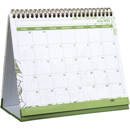 SASCO ECO TRI-FOLD DESK CALENDAR 210 X 180MM (2024)