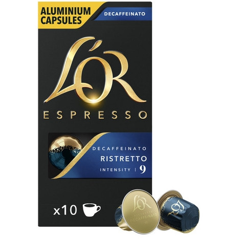 L'OR Espresso Decaffeinato Ristretto Intensity 9 Coffee Capsules 10 pack