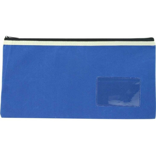 POLYESTER 1 ZIP WITH NAME CARD - BLUE - 35CM X 18CM
