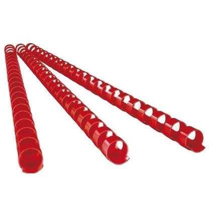 16MM RED 20 LOOP BINDING COMBS BOX 100