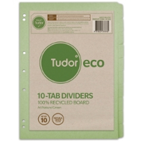 TUDOR ECO 10 TAB DIVIDERS A4 100% Recycled