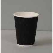 PAPER COFFEE CUPS Double Wall Black 350ml Ctn500