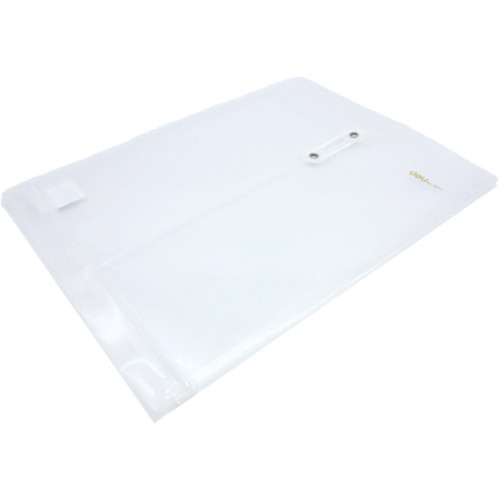 DOCUMENT WALLET PVC STRING  CLEAR DELI