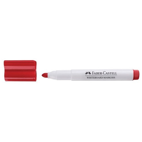 Faber-Castell Connector Whiteboard Markers Bullet Tip Red, Box of 10