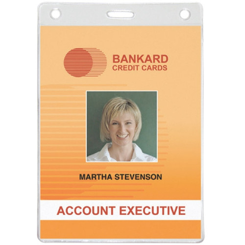 Flexible Card Holder Portrait Large Size Clear  96mm (W) x 146mm (H) Pack of 50