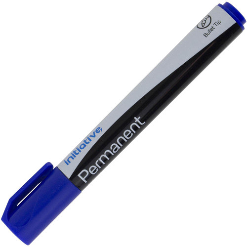 INITIATIVE PERMANENT MARKER BULLET TIP BLUE