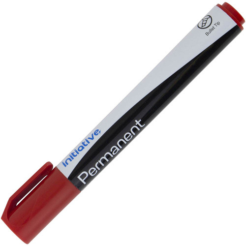INITIATIVE PERMANENT MARKER BULLET TIP RED