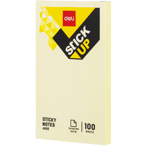 Deli Sticky Notes 76mm x 126mm Pad of 100 Sheets