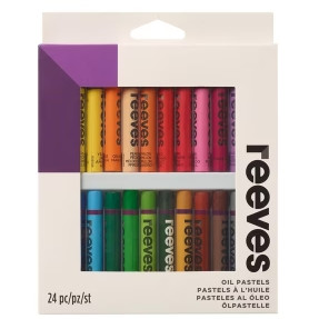 Reeves Large Oil Pastels Assorted Colours Set of 24 (Part No. 4881586)