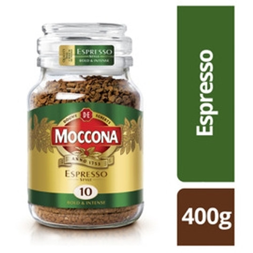 Moccona Espresso Style Bold & Intense Instant Coffee 400gm (Intensity 10)