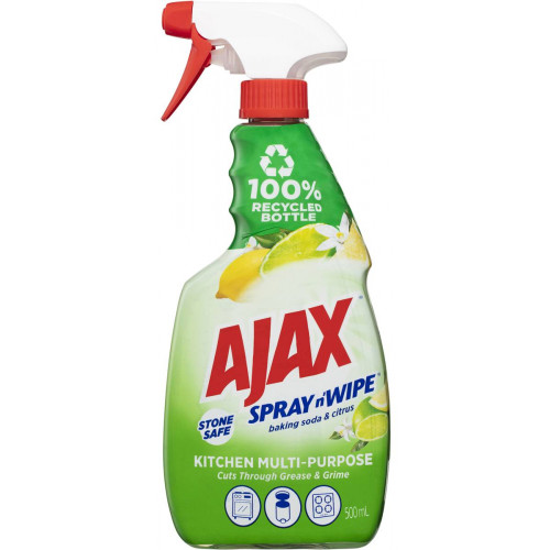Ajax Spray N Wipe Kitchen Stone Safe Cleaner Trigger Pack | 500mL