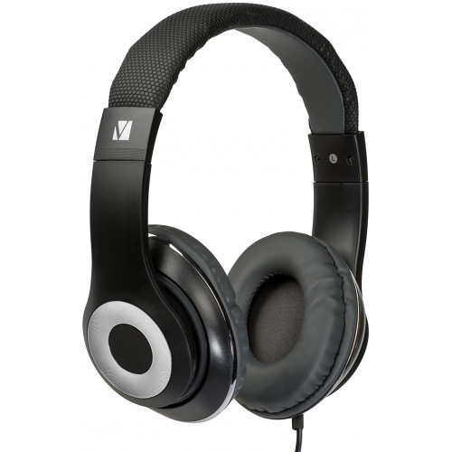 VERBATIM STEREO HEADPHONE CLASSIC BLACK with inline mic