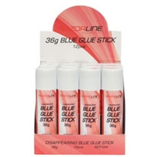 Razorline Disappearing Blue Glue Stick 36gm Pack of 12