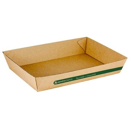 Food Tray Supa Flute Corrugated Board Kraft No 3 (Carton of 240)