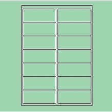 TINTED GREEN LABELS 14 UP 99 X 40MM (Pack of 100)