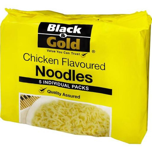 BLACK & GOLD NOODLES CHICKEN FLAVOURED 5 PACK 85GM