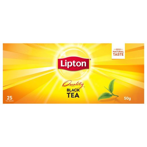 LIPTON QUALITY BLACK TEA BAGS 25S