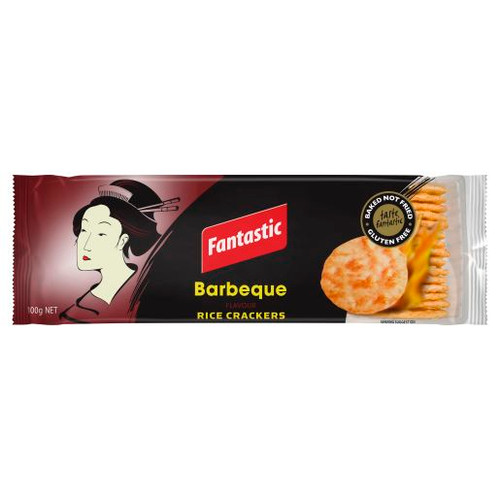 FANTASTIC RICE CRACKERS BARBEQUE 100GM