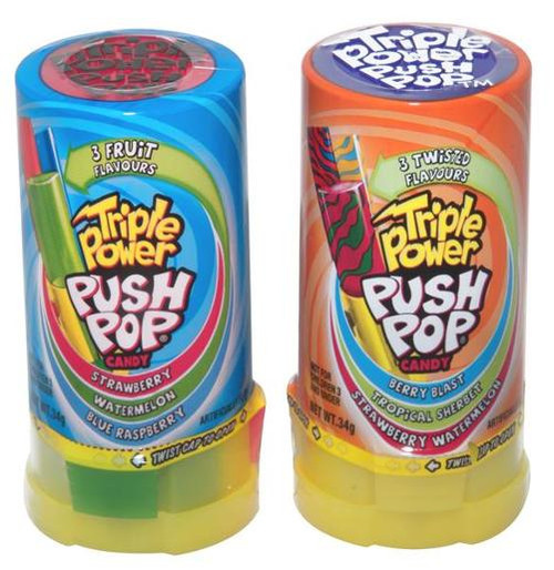 TOPPS TRIPLE POWER PUSH POP 34GM