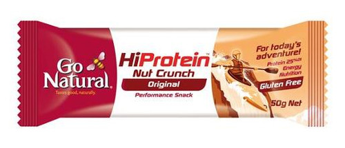 GO NATURAL HI PROTEIN BAR NUT CRUNCH ORIGINAL 50GM