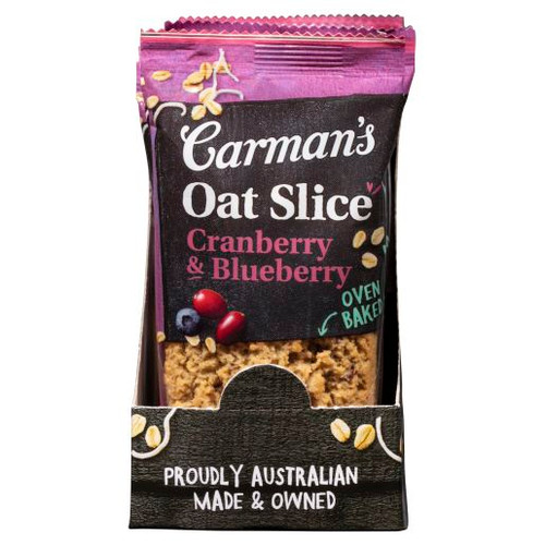 CARMANS CRANBERRY & BLUEBERRY HEALTH SNACK OAT SLICE 70GM