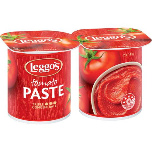 LEGGOS TOMATO PASTE TUB 2X140GM