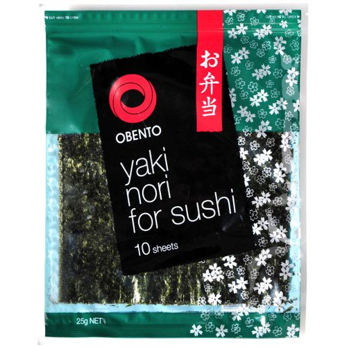 OBENTO YAKI NORI SUSHI SHEETS 25GM
(10 Sheets)