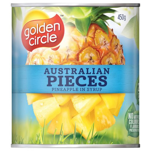 GOLDEN CIRCLE PINEAPPLE PIECES 450GM